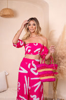 Conjunto calça e Cropped estampado – Coleção Holambra